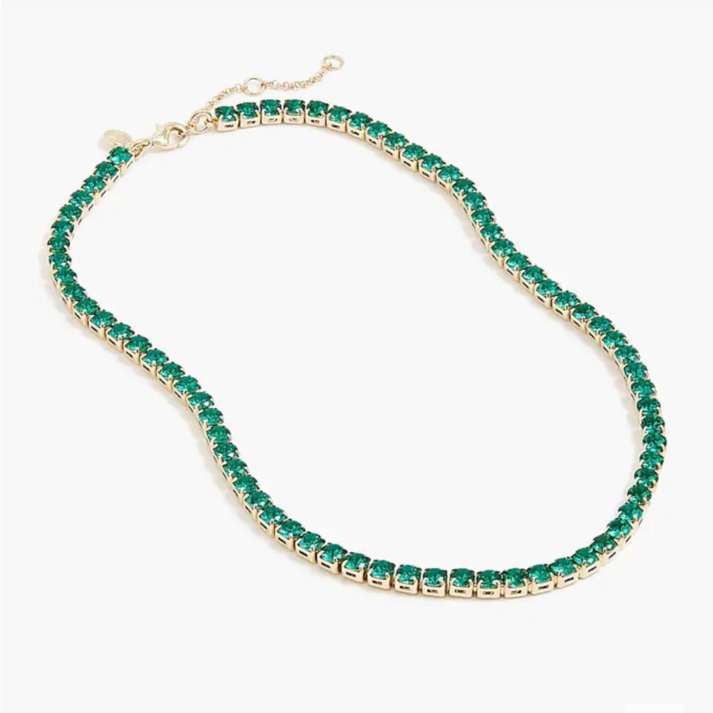 J. Crew Factory Green and Gold Necklace